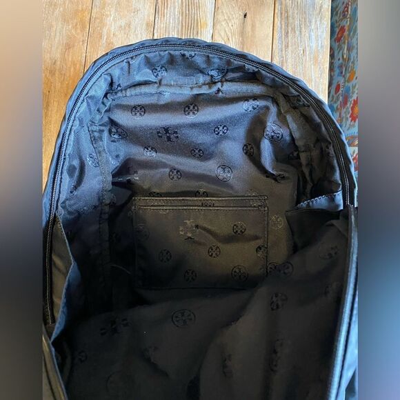 TORY BURCH Ella BLACK Nylon Backpack - Picture 6 of 8